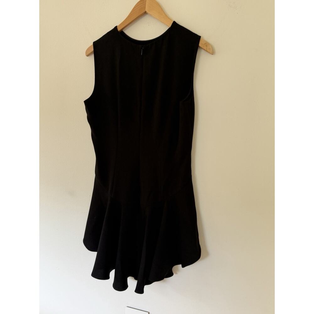 ELIE TAHARI Black Sleeveless Peplum Top Size Medium Long - Picture 3 of 3